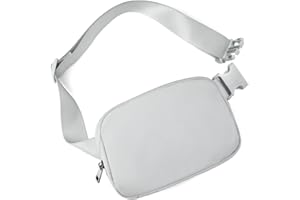 GITUS Belt Bag for Women Fanny Pack Crossbody Bags for Women Fashion Waist Packs with Adjustable Strap Gifts for Women Men (Lightgrey)