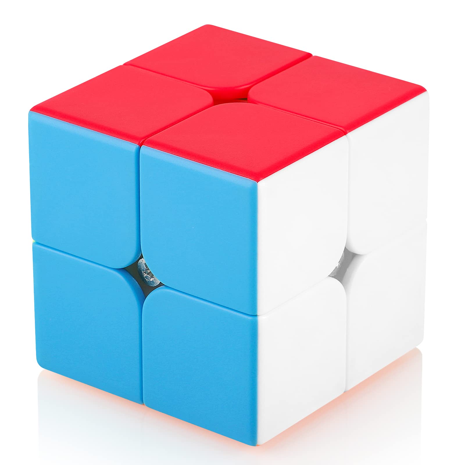 Maomaoyu Speed Magic Cube Stickerless 2x2 2x2x2 Smooth Magic Cube 3D Brain Teasers Stocking Filler Toy — image 1