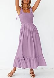 ZESICA Women's 2024 Summer Boho Spaghetti Strap