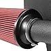 For Tundra/Sequoia 4.7 2UZ Black-Coated Aluminum Cold Air Intake Pipe+Heat Shield+Red Filter