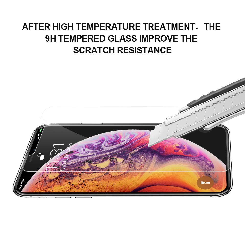 WengTech 3D Curved 9H Hardness Case Friendly Shatter Proof Touch Sensitive Ultra Clear Tempered Glass Screen Protector Film for iPhone XR 6.1 inch