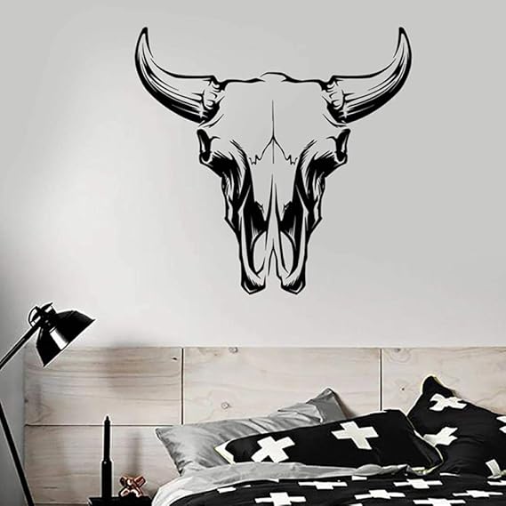 Amazon.com: artaslf Bull Skull Wall Decal Mexican Animal Head Meat