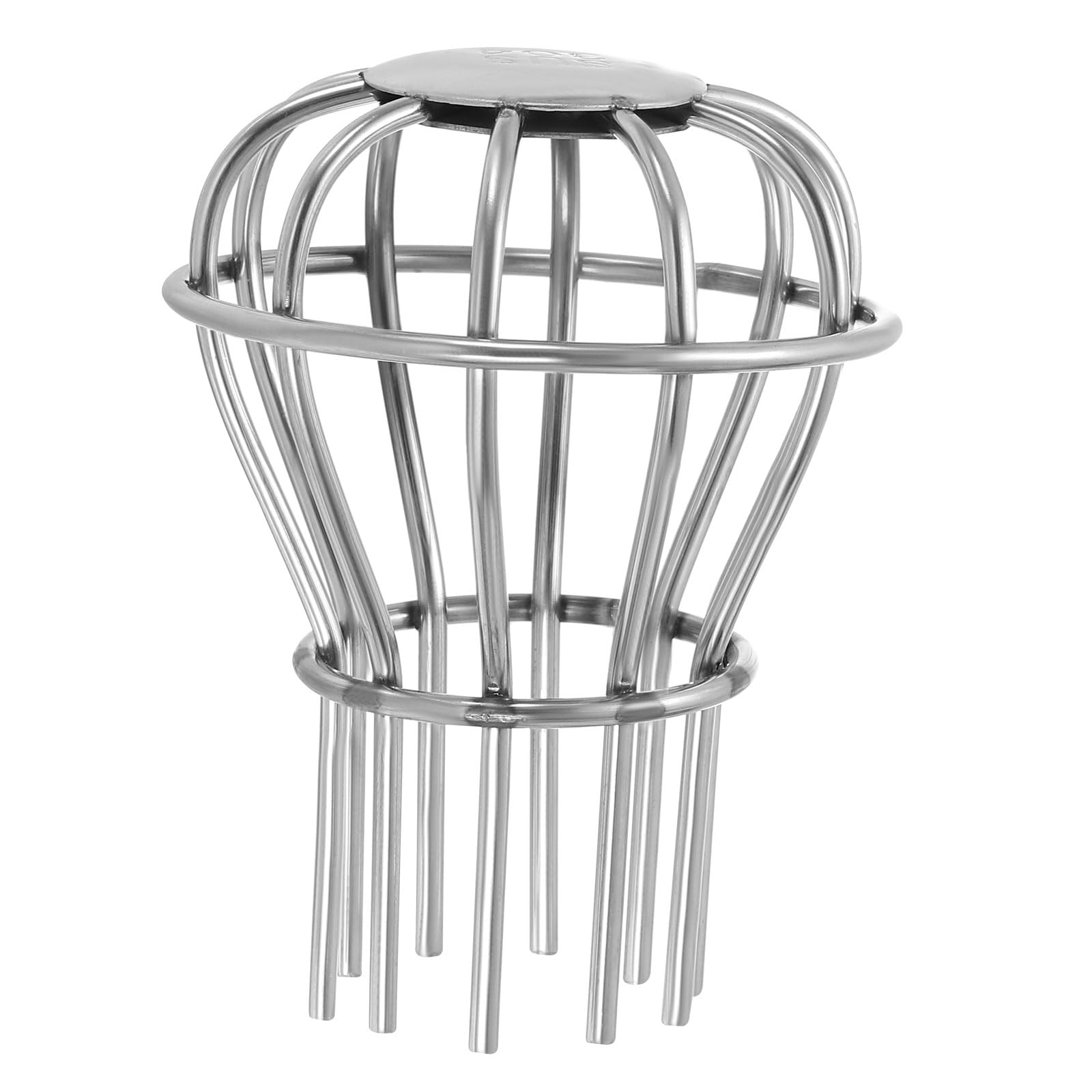 PATIKIL Gutter Guard, 304 Stainless Steel Down Pipe Strainer, Anti-Blocking Line Cap Drain Cover Downspout Protector for Blockage Leaves Debris, 2 Inch