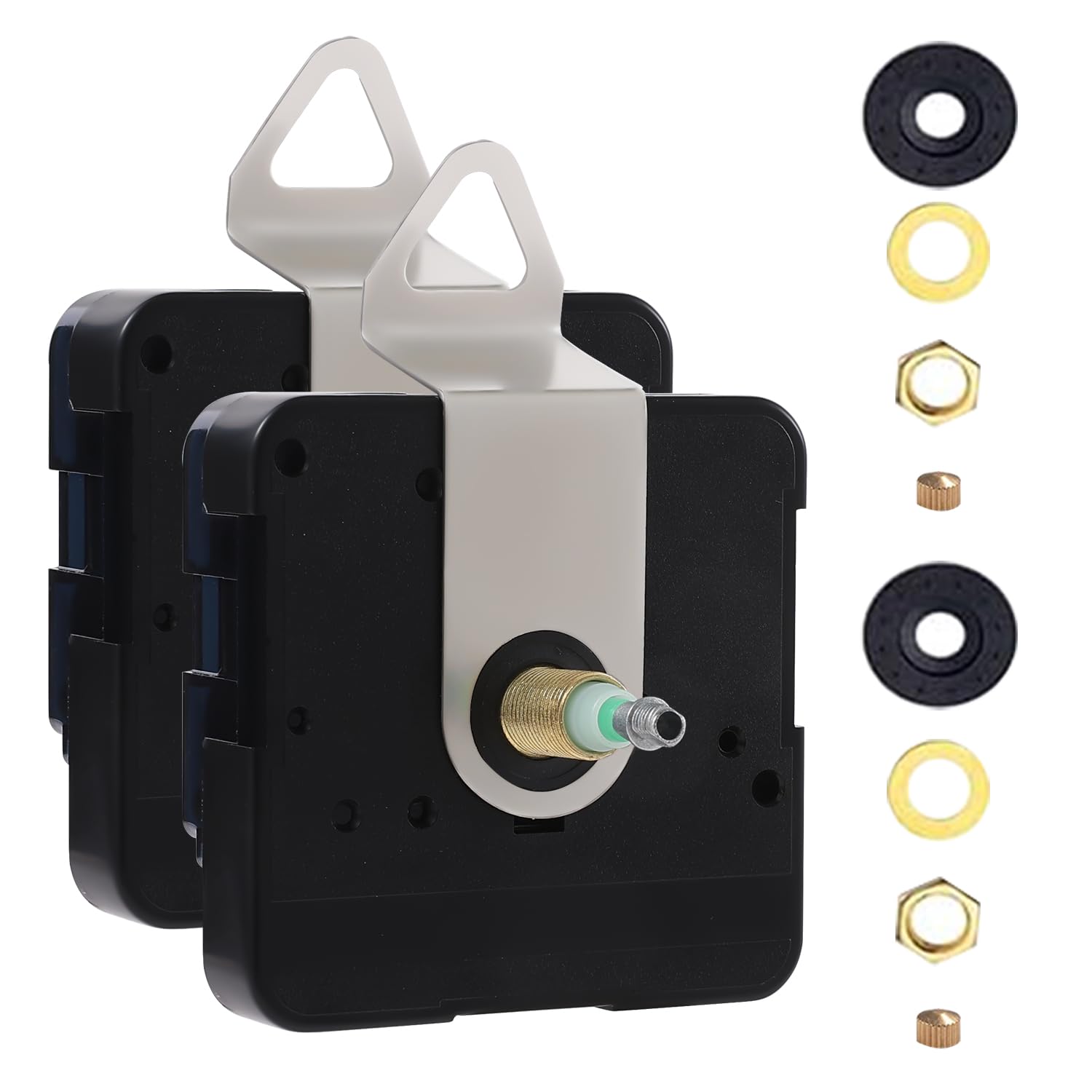 Photo 1 of EMOON 2-Pack “I” Shaft Quartz Clock Movement Replacement, Battery Operated Clock Mechanism Kit for DIY Wall Clock Repair & Custom Clocks