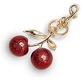 YDF Cherry Keychain Cute Bag Charm Women Leather Keyring Car Keys Gift Mother's Day Birthday Valentine's Purse Accessory