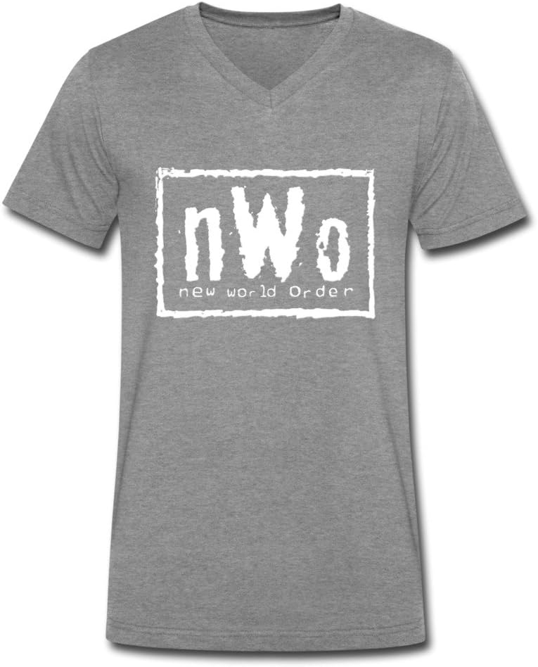 FULEN Men's New World Order NWO V-Neck T-shirts XXL DeepHeather
