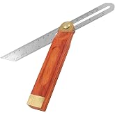 Bonsicoky 9 Inch T-Bevel Angle Finder Sliding Gauge | Adjustable Ruler Protractor, Hardwood Handle, Metric Marks