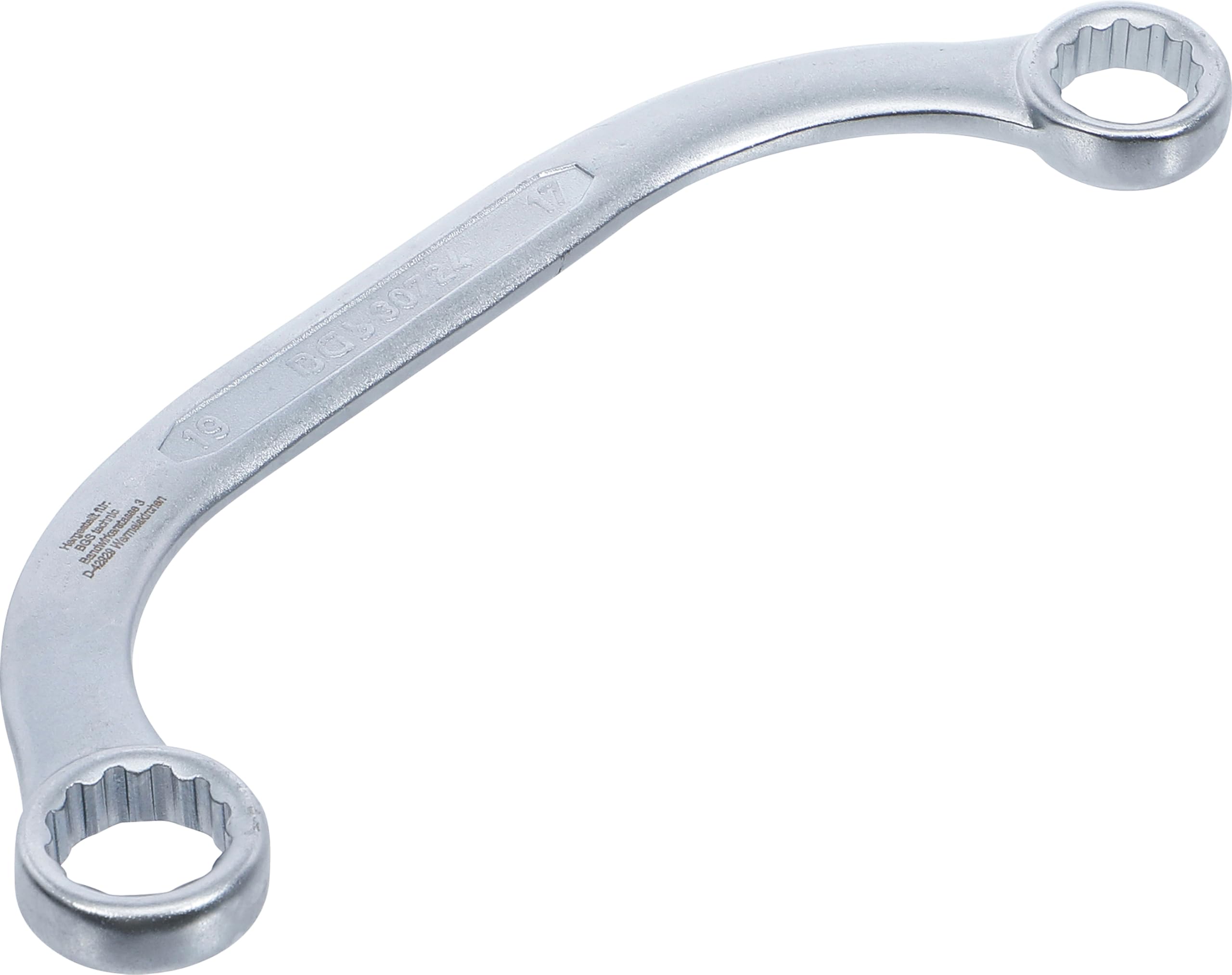 BGS 30724 | C-Type Double Ring Spanner, 12-point | 17 x 19 mm