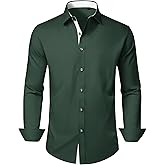Lion Nardo Mens Dress Shirts Long Sleeve Wrinkle Free Untucked Button Down Business Casual Shirts for Men Stretch