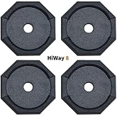 SnapPad HiWay RV Leveling Pads - Permanent Jack Stabilizers for RVs - 8" Round Leveling Jack Pads for HWH Leveling System - Heavy Duty Replacement for Blocks - Made in The USA (4-Pack)