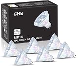 GMY MR16 Halogen Bulbs 35W 12V GU5.3 3000K Warm White 6 Pack 4000H
