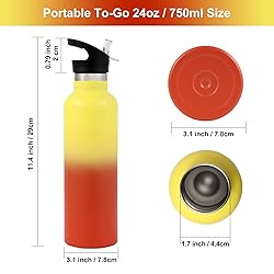 Neihepal 24oz Insulated Water Bottles Bulk 2