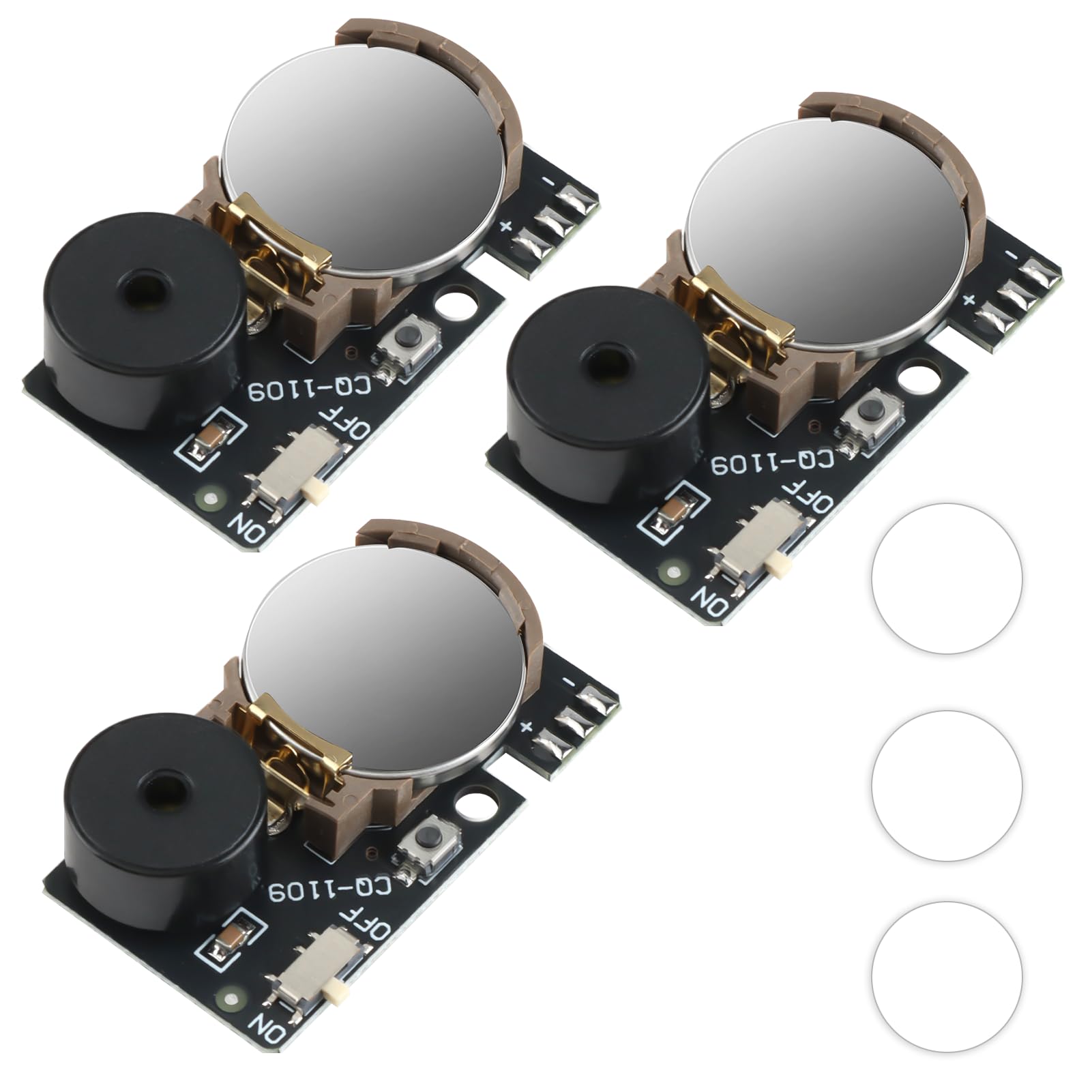 3Pcs Cricket Noise Maker Prank Devices 7 Sounds Hidden Prank Beeping Gadget Funny Cricket Annoying Noise Maker for Adults Home Party School Practical Joke Toy Black