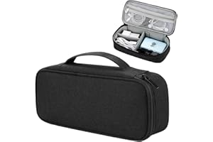 Teskyer Electronics Organizer Travel Case, Waterproof Portable Tech Accessories Pouch with Organized Compartments for Cables, Phone, Chargers, Earphone, Black