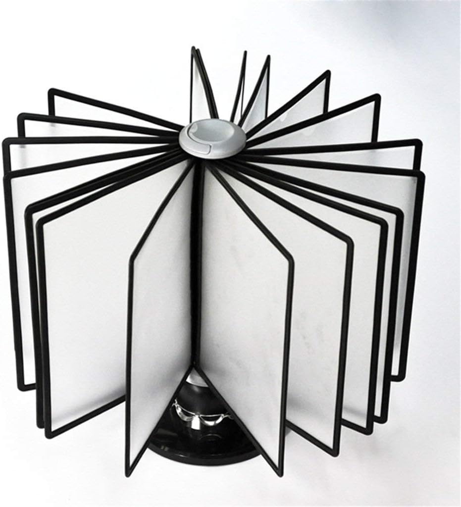 A4 Document Display Rack,File Holder Rotary Display Flip Document Holder Stand Menu Display Rack Information Rack Desktop Stationery Storage Box 210 X 297mm
