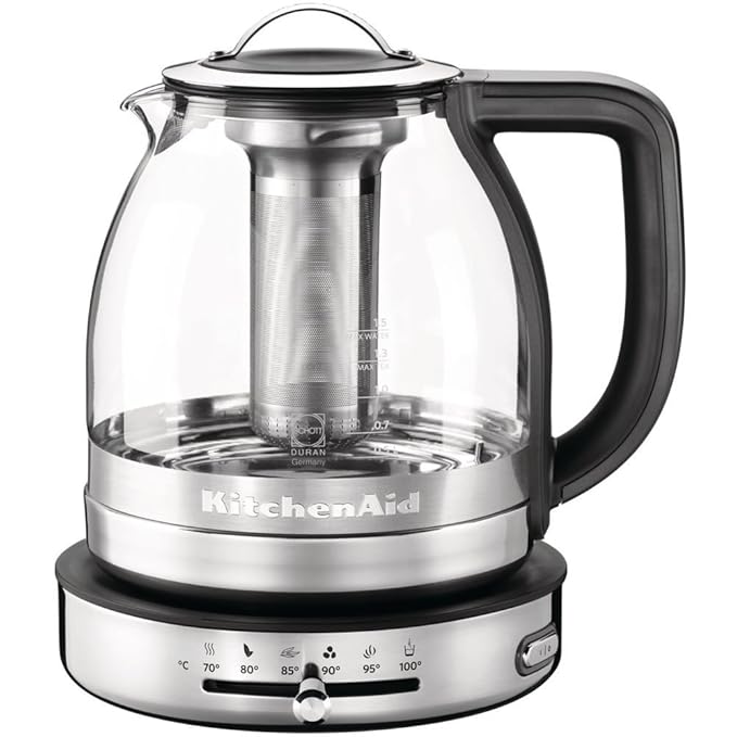 KitchenAid 5KEK1322SS, ARTISAN Teekocher mit 1,5-L-Glaskanne