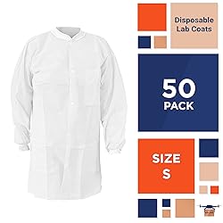 EZGOODZ White Disposable Lab Coats for