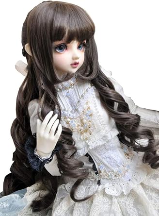 Amazon 1 6 1 4 1 3ドールウィッグ カール 髪 巻き毛 Diyメイキング アクセサリー 1 4ドール ダークブラウン ドールメイキング 通販