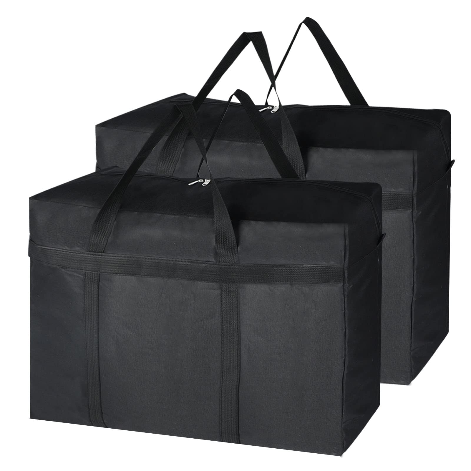 2Pack Duvet Storage Bags with Zips - Large Underbed Storage - Perfect for Wardrobe, Bedroom, Moving Boxes