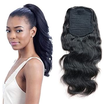 Amazon Com 20 Inch Long Body Wave Ponytail Hair Extension Top