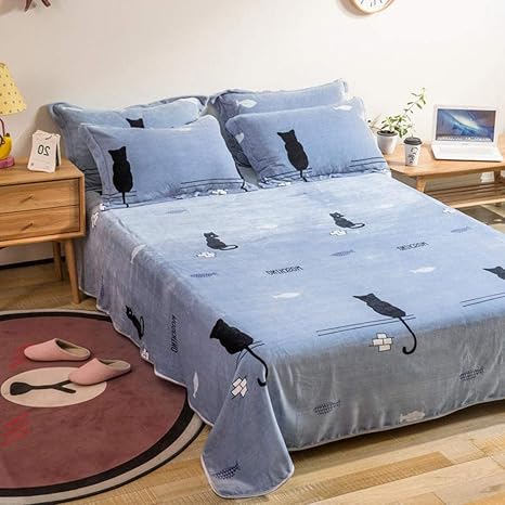 Amazon.com: Cat Flat Sheet, Top Sheets 