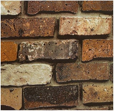 GAOJIAN 3D Murals Vintage Concave Convex Stereo Red Brick Pvc Wall Stickers Restaurant Hot Pot Shop Brick Wallpaper ?10M ?0.53M, a