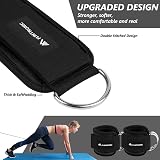 Flintronic Ankle Straps for Cable Machine with Double D-Rings Neoprene Padding view 4
