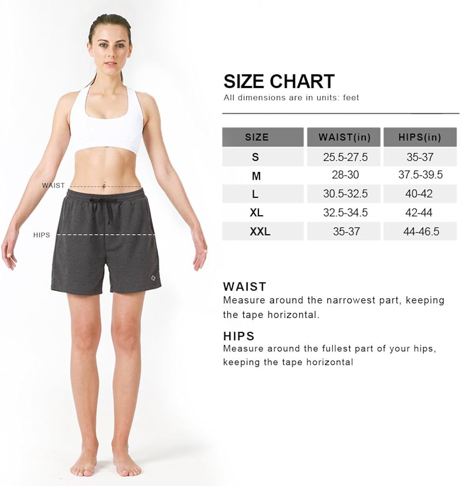 Naviskin Women's Bermuda Shorts Workout Athletic Yoga Shorts with Pockets Knee Length for Fitness Walking Gym Homework : Clothing