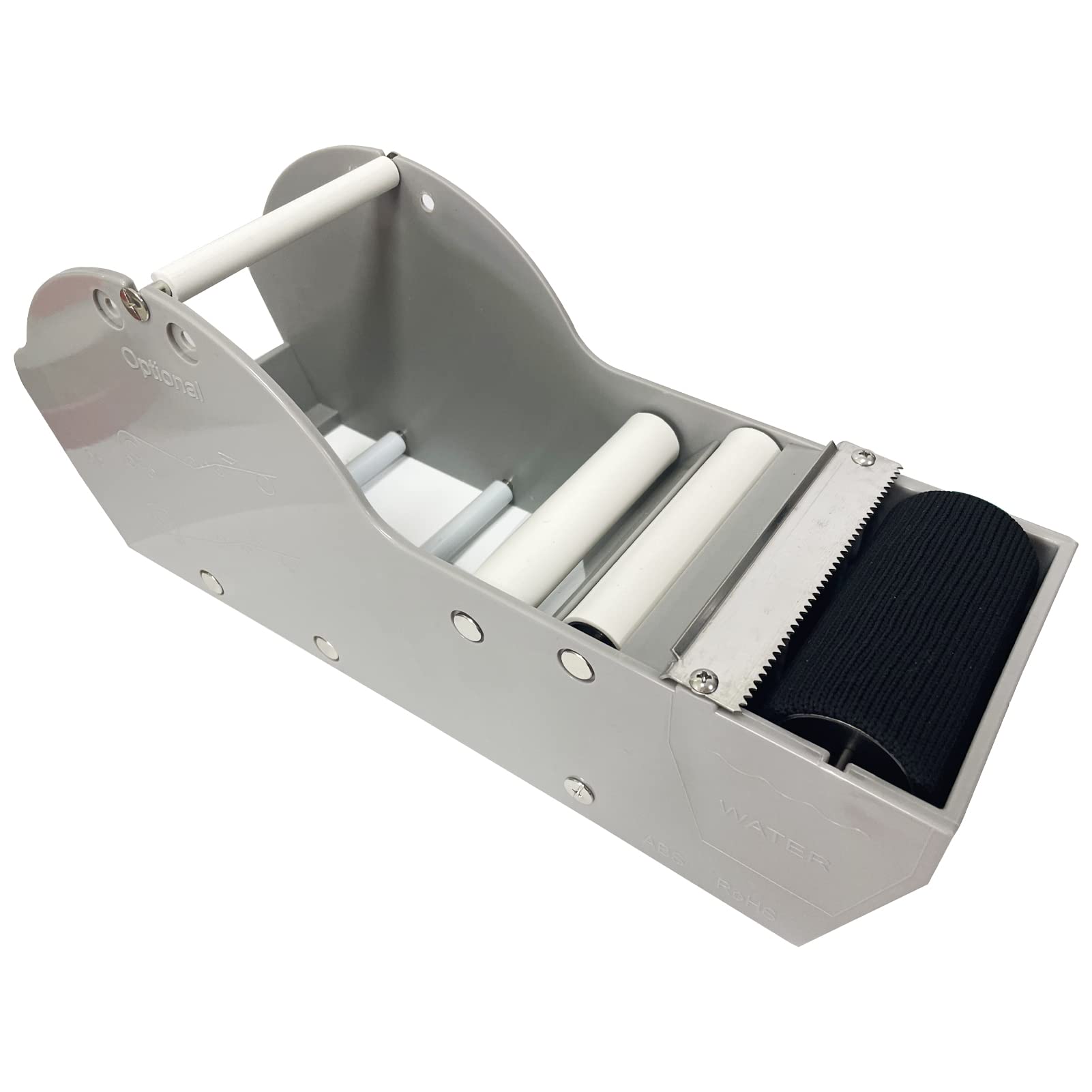 WELSTIK Manual Gummed Tape Dispenser, for Shipping, Carton and Box Sealing Plain & Reinforced Paper Tape up to 70mm Wide, Gray