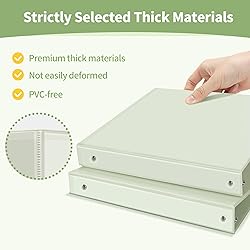 SUNEE 3 Ring Binder 1 Inch 1 Pack, Clear View