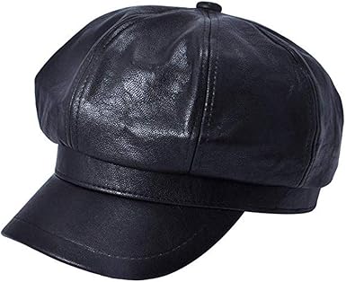 womens black cabbie hat