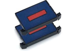 Trodat Replacement Ink Pads 6/4750/2 - Pack of 2 - Red/Blue - for The Trodat Printy 4760, 4750, 4750/L and 4755