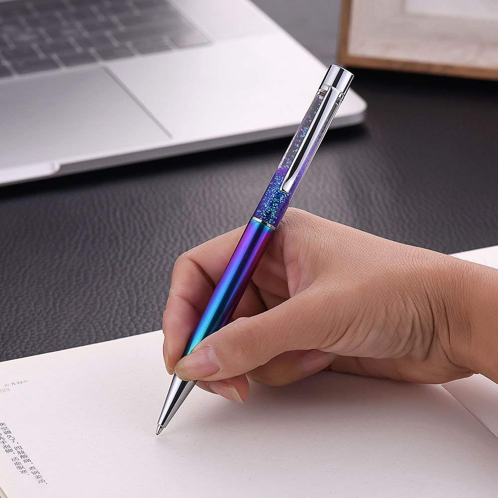 GYORGKSHI 6PCS Crystal Diamond Ballpoint Pen Bling Metal Ballpoint Pen Office Supplies for Women,Coworkers,Hostess and Girlfriend,Christmas Gifts for Women