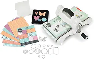 Sizzix Big Shot Starter Kit 661500 Manual Die Cutting & Embossing Machine for Arts & Crafts, Scrapbooking & Cardmaking, 6 Opening