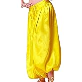 MUNAFIE Belly Dance Pants Carnival Satin Latern Pants Tribal Harem Pants