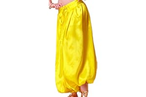 MUNAFIE Belly Dance Pants Carnival Satin Latern Pants Tribal Harem Pants