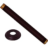 Westbrass D3608A-12 1/2" IPS x 8" Round Ceiling Mount Shower Arm with Flange, Oil Rubbed Bronze