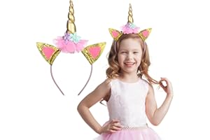 Ipetboom Unicorn Headband, Unicorn Hair Hoop Headband for Girls Birthday Party Cosplay Favors Costume Party Supplies