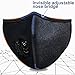 Muryobao Mouth Mask Anti Pollution Mask Unisex Outdoor Protection N99 4 Layer Filter Insert Anti Dust Mask Valve Filter Black
