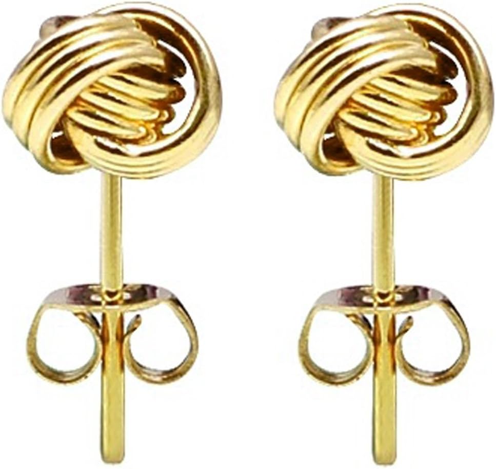 Silver Celtic Knot Stud Earrings - Available in Gold & Rose Gold Plated - Packed in a Velvet Bag