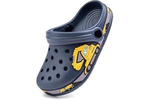 Miamooi Toddler Girls Boys Clogs Cute Cartoon Garden Water Clogs Little Kid Non-Slip Slides Indoor Outdoor Waterproof Beach Sandals Slip-on Beach Pool Shower Slippers Water Shoes