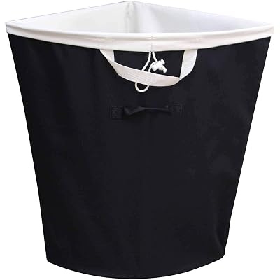 Officesaleman Mainstays Wedge Removable Liner Hamper, Black
