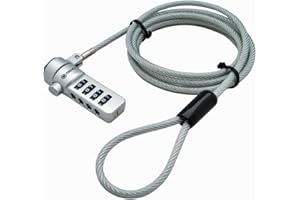 Sendt Notebook/Laptop Combination Lock Security Cable (Silver)