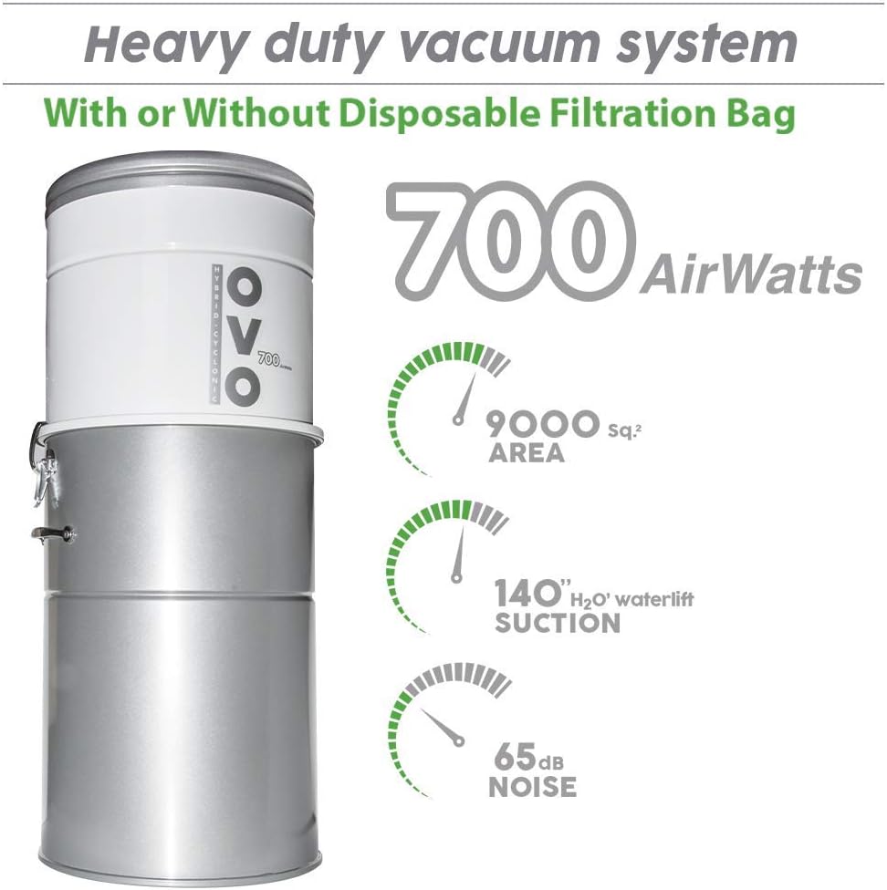 OVO Powerful Central Vacuum System Heavy Duty Central Vac