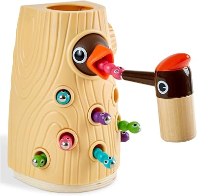 TOP BRIGHT Wooden Magnetic Bird Toy for Toddlers 2 3 4 Years Kid Gift