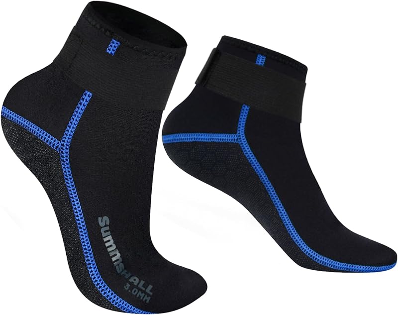 Summshall Neoprene 3mm Wetsuit Socks Thermal Diving Socks Anti-slip Sole