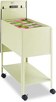 Amazon Com Safco Extra Deep Mobile Tub File With Lock Letter Size Putty Furniture Decor