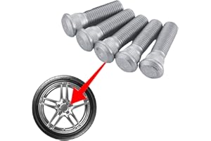 CHRYMUM 5Pcs Wheel Studs, Steel Tire Studs Replacement OEM#610-266 90942-02049, 49mm Long & M12x1.5 Steel Lug Bolts, Car Accessories Lug Bolts Secure Wheel Hubs, Fit fot Toyota Chevy Lexus Scion Pontiac