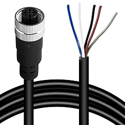 M12 5 Pins Female Connector Cable, Waterproof IP67