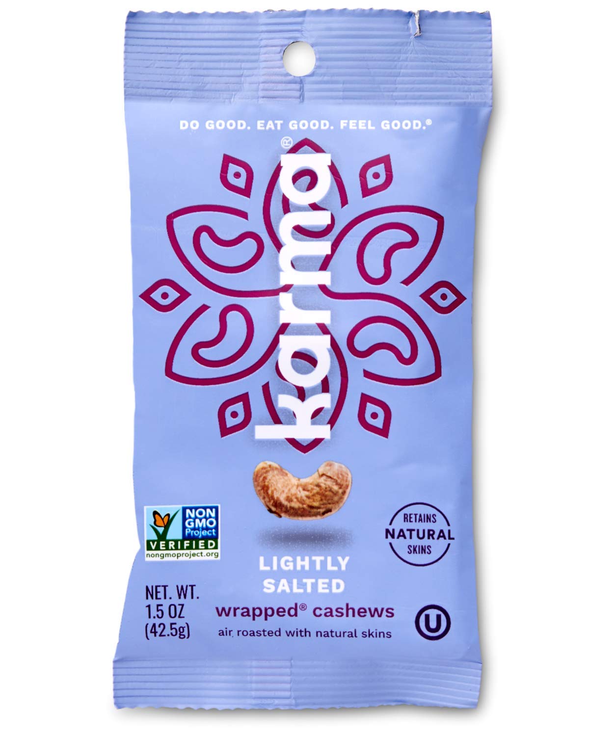 Buy Lightly Salted Cashews with Skin by Karma Nuts, Whole, Roasted